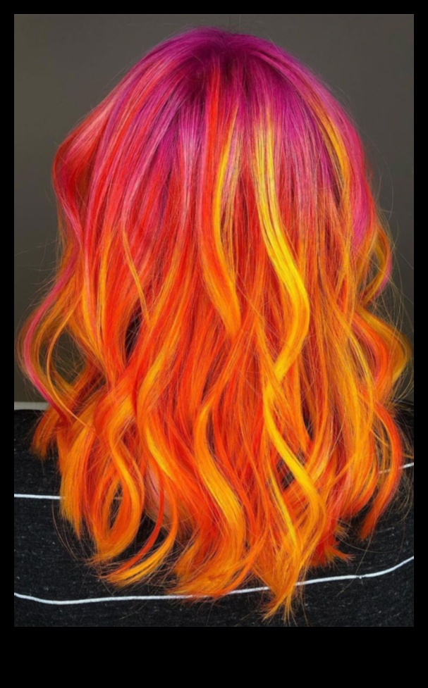 Saulrieta iedvesmots: siltas un ugunīgas matu krāsas idejas