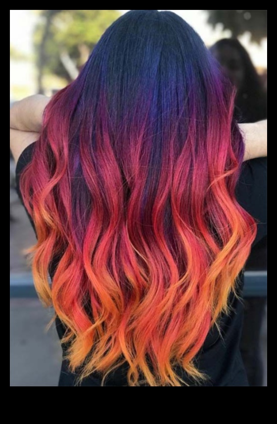 Saulrieta iedvesmots: siltas un ugunīgas matu krāsas idejas