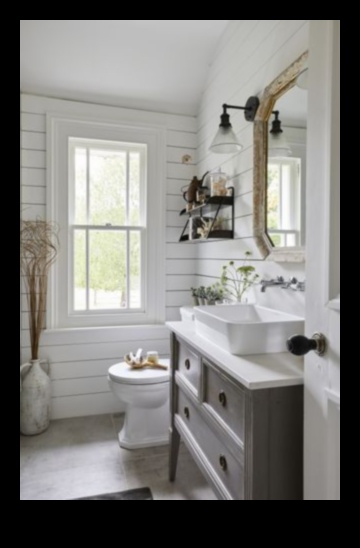 Kādas ir pilsētas lauku mājas vannas istabas dekorēšanas idejas ar senlaicīgu pieskārienu?