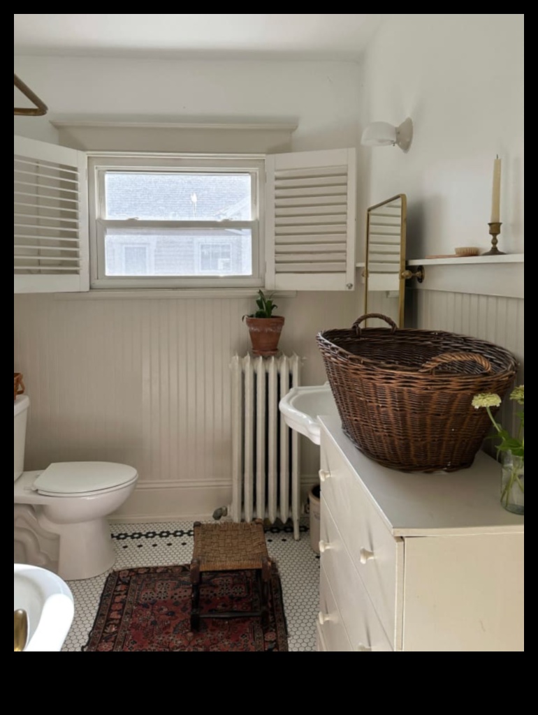 Kādas ir pilsētas lauku mājas vannas istabas dekorēšanas idejas ar senlaicīgu pieskārienu?