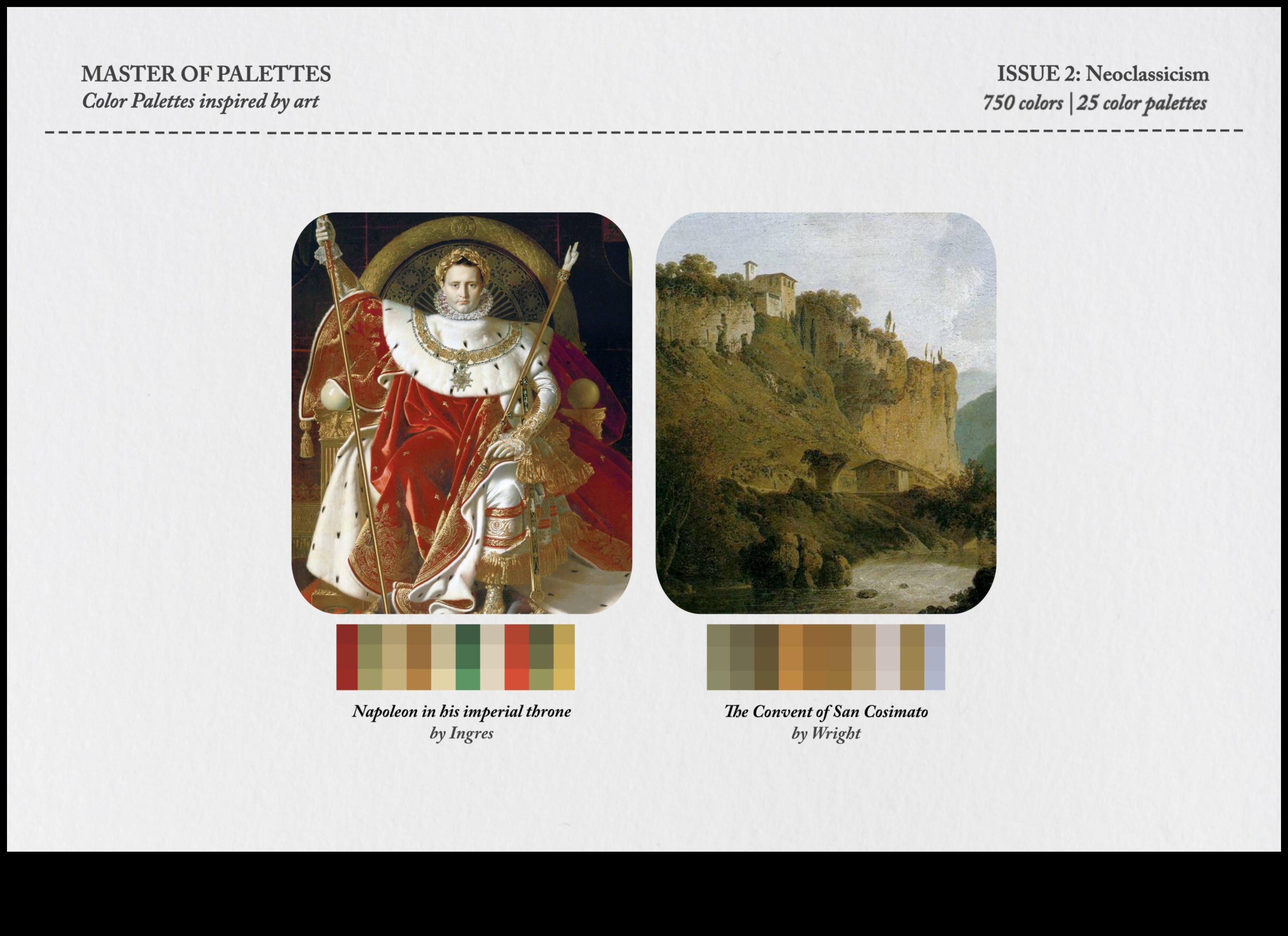 Neoklasicisma palete: racionāla skaistuma krāsu izpēte