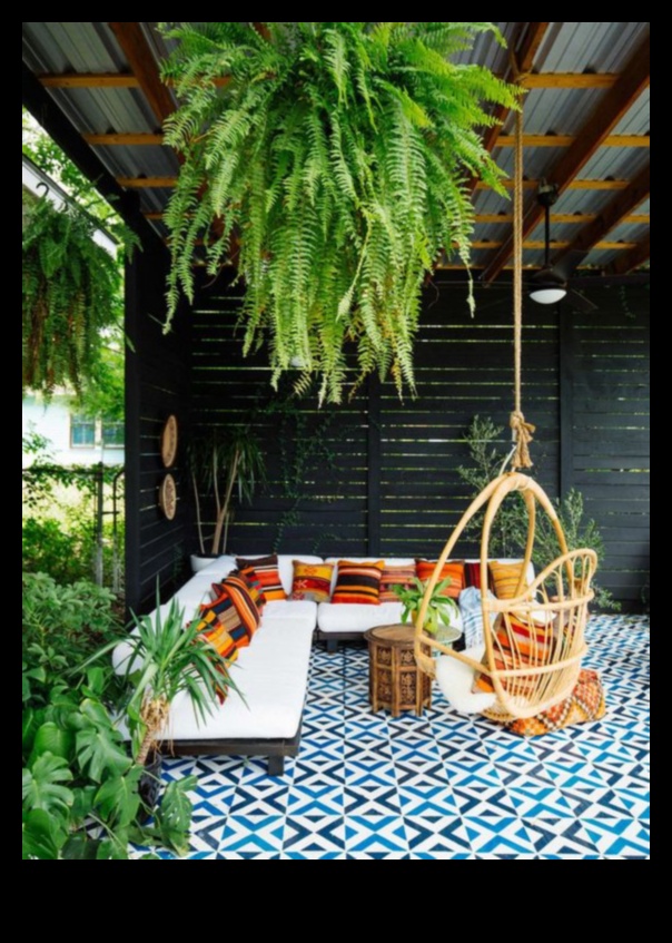 Vai varat ieteikt Boho Chic āra dārza dekoru idejas ar piekārtiem stādītājiem?