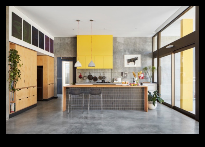 Kā izmantot betonu industriālajā elegantajā virtuves dizainā, lai iegūtu mūsdienīgu pieskārienu?