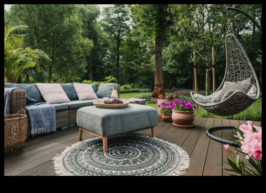 Mūsdienīgas brīvdabas telpas: elegantas mēbeles, kas uzlabos jūsu atpūtu dārzā