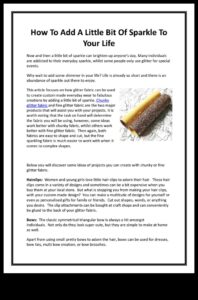 Izgreznotu tekstilizstrādājumu izgatavošanas paņēmieni: auduma mirdzuma piešķiršana